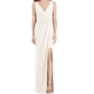 Jenny Parkham Bridesmaids Dress Ivory Hi- Low Full Length 12 NWOT